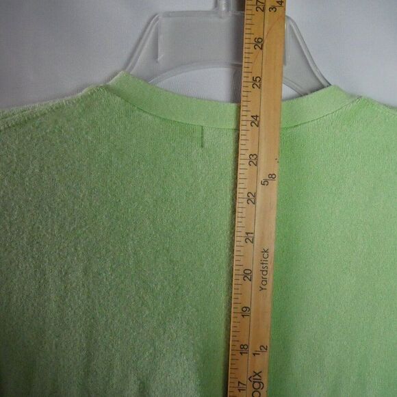 George Woman's Size L (12/14) Green Lightweight Button Up Cardigan 3/4 Sleeve - Picture 9 of 11